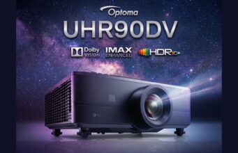 Optoma UHR90DV projector brings RGB triple-laser 4K home Optoma UHR90DV projector with Dolby Vision, IMAX Enhanced, and HDR10+ logos