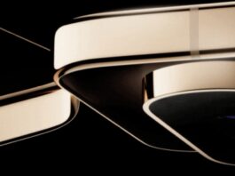 Close-up render of the gold Pixel 11 Pro metal frame from Google's official Made by Google 2026 press invitation