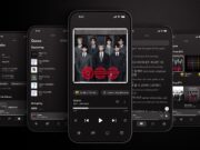 Qobuz mobile player interface with album art and playback controls