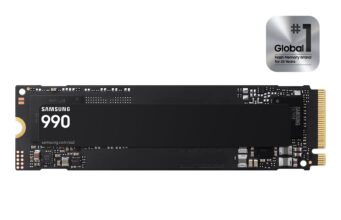 Samsung 990 SSD lands slower and pricier than 2022’s 990 Pro Samsung 990 NVMe M.2 SSD, official product render on a black background