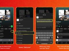 Spotify User Notes Let You Caption Songs in Playlists Spotify User Notes feature UI showing a personal caption on a playlist track