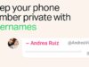 WhatsApp username graphic showing a username instead of a phone number