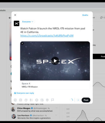 X Live Studio Adds $1M Creator Livestream Push X Live Studio interface showing an open laptop screen with stream controls and creator dashboard