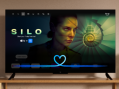 Fire TV home screen showing Alexa Plus conversational waveform over a Silo title card