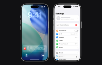 Apple Threat Notifications Warn Spyware Targets Apple Threat Notification banners on iPhone screens warning of a mercenary spyware attack