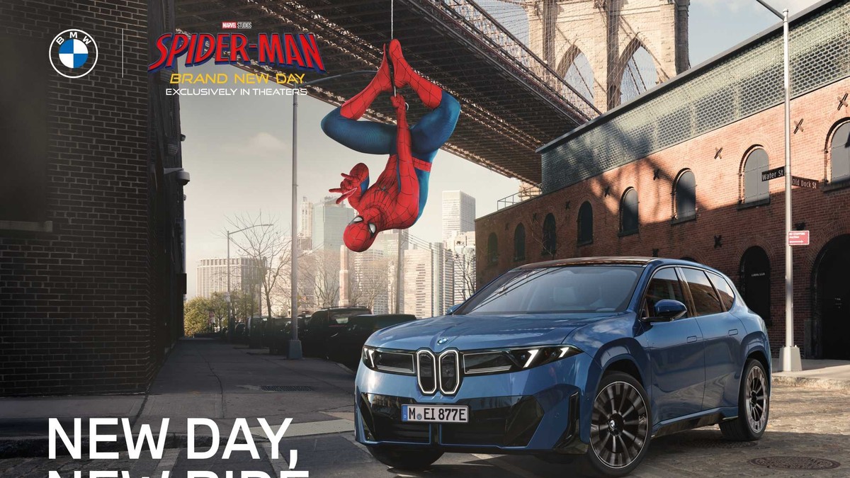 BMW iX3 Spider-Man Brand New Day partnership promotional photo