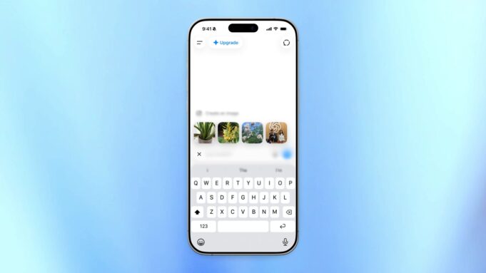 ChatGPT iPhone recent photos get a long-press shortcut ChatGPT iPhone showing four recent photo thumbnails after a long press on the plus button