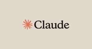 Claude wordmark on a beige Anthropic background