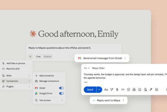Claude Gmail send and reply interface from Anthropic official announcement