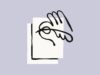 Official Anthropic illustration of a hand writing with a quill, used on the Claude text-watermark announcement