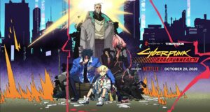 Official Cyberpunk Edgerunners 2 key art of a new Night City crew with the October 20 2026 Netflix date