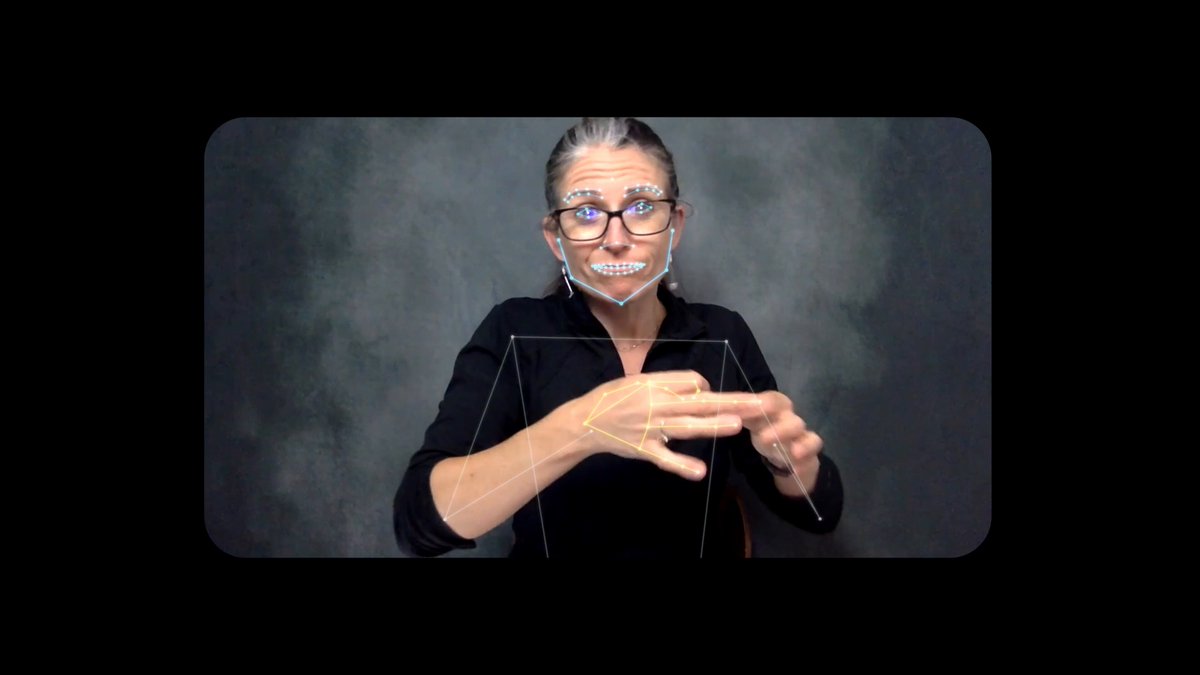 DeepMind SL2T demo of sign language to text on a phone