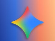Google Gemini spark icon on a colorful editorial background