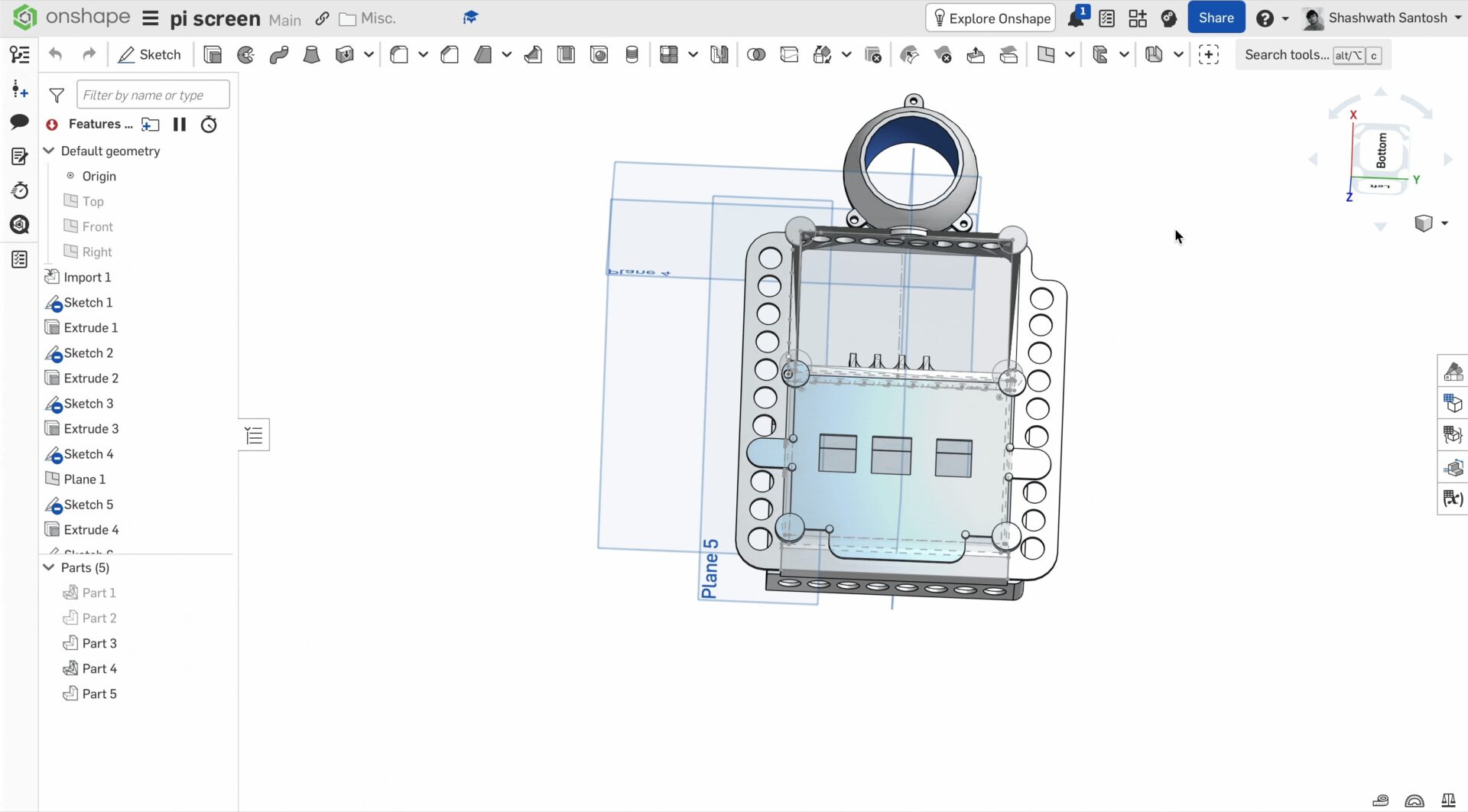 Gemma Translator offline DIY device CAD render 3D-printed case
