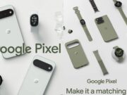 Google Pixel ads showing an unannounced oblong fitness tracker with a screen next to Pixel 11 phones