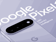 Google Pixel 11 in lavender with camera bar and Google Pixel 11 wordmark