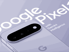 Google Pixel 11 in lavender with camera bar and Google Pixel 11 wordmark