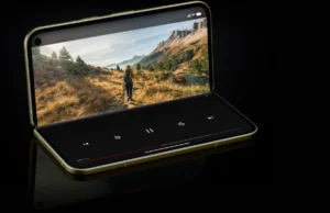 Google Pixel 11 Pro Fold in tabletop mode with a video playing on the inner display