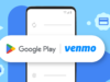 Venmo on Google Play: Google Play and Venmo logos over a phone payment screen