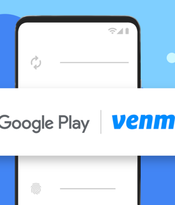 Venmo on Google Play Covers Apps, Games and Subscriptions Venmo on Google Play: Google Play and Venmo logos over a phone payment screen