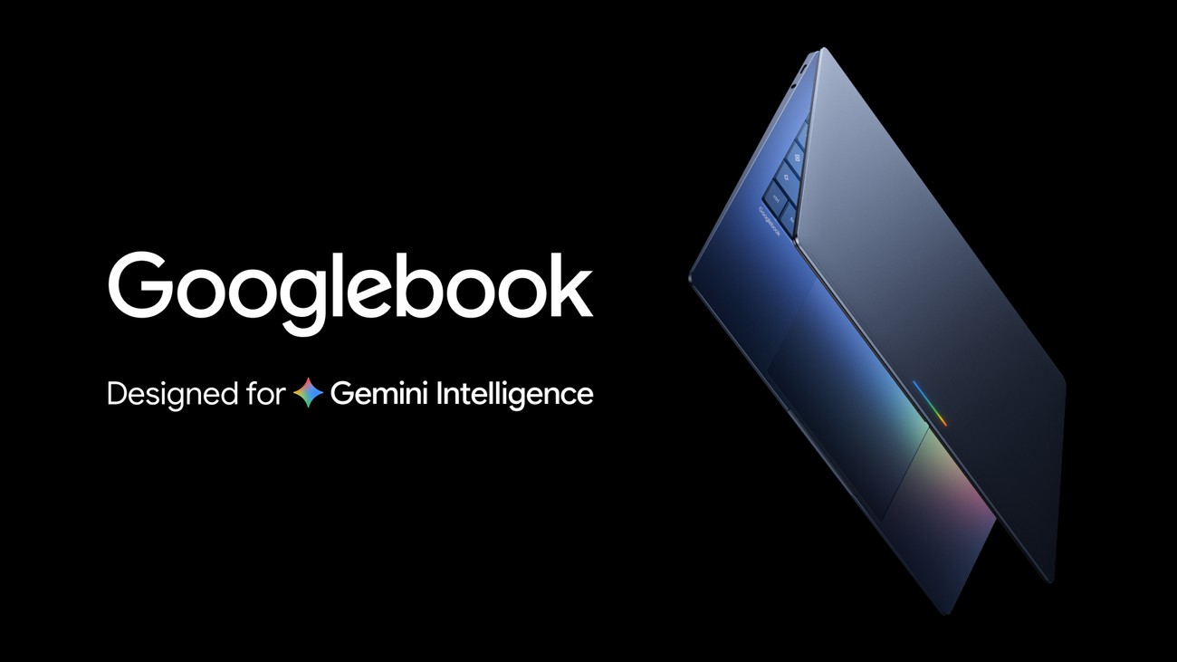 Official Google Googlebook platform visual for Gemini Intelligence laptops