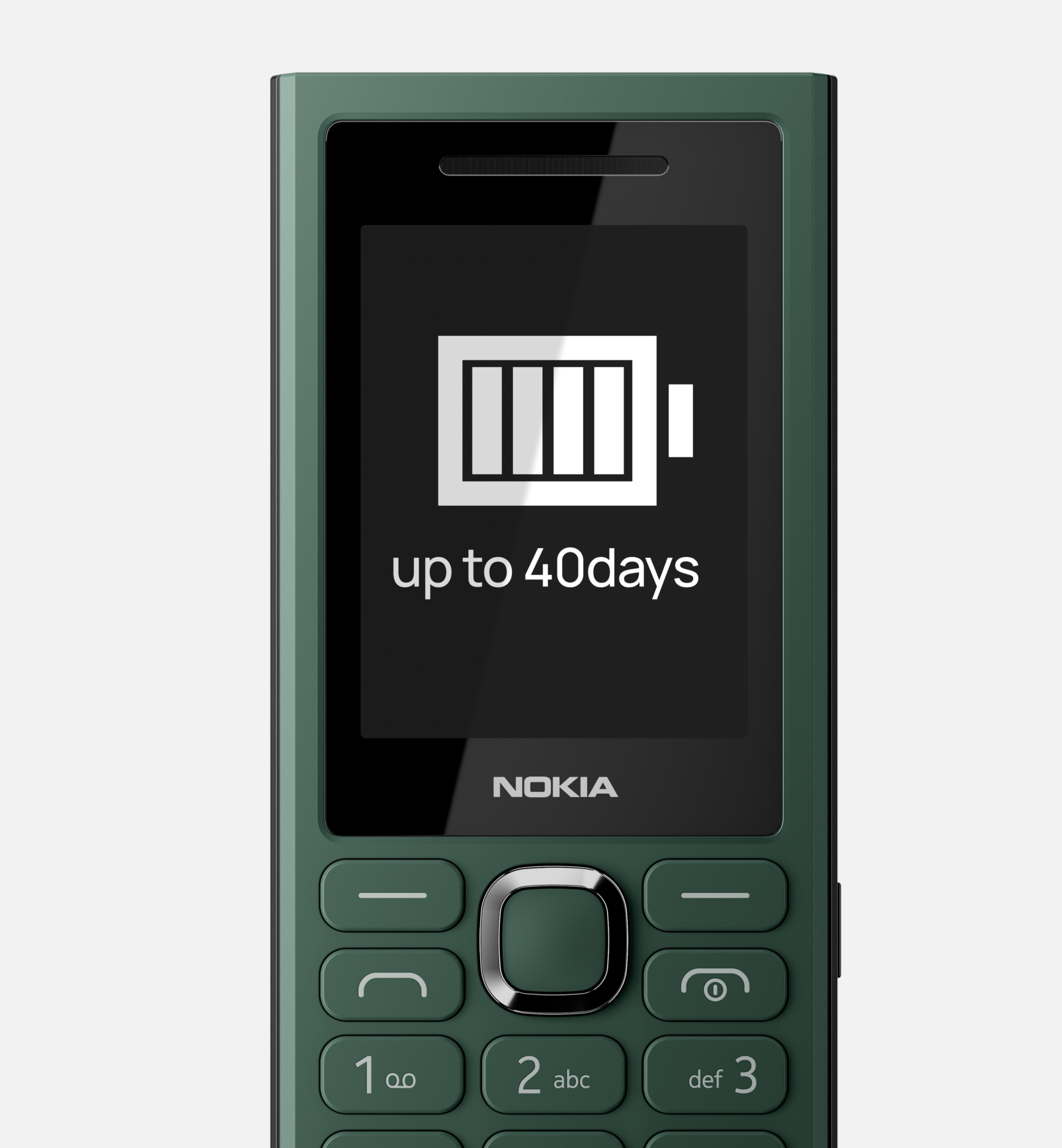 Nokia 300 Charge showing HMD battery-life claim of up to 40 days