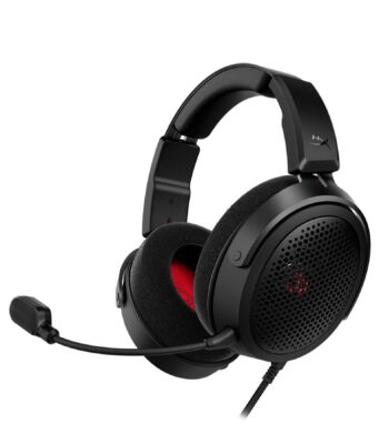 HyperX Cloud Alpha Air open-back gaming headset with detachable boom mic on white background