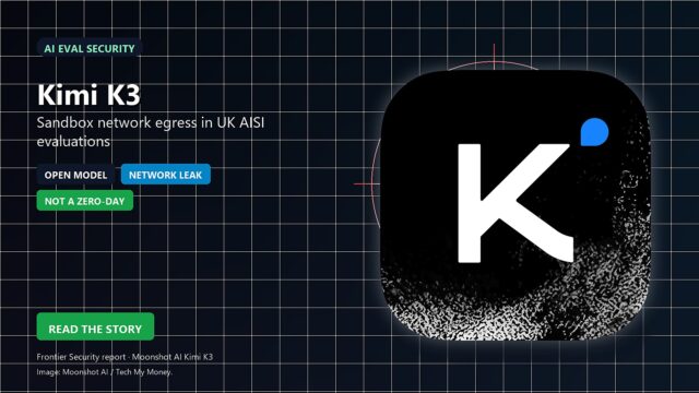 kimi-k3-sandbox-escape-hero Kimi K3 official logo on dark HUD featured image for sandbox escape security report