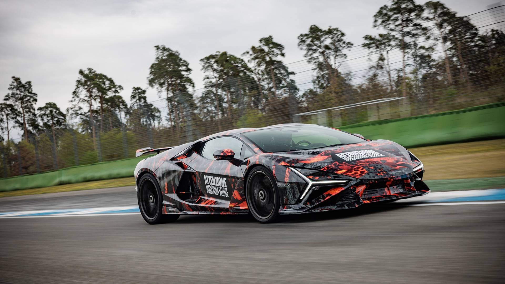 Official Lamborghini Revuelto SV development car on track at Hockenheim