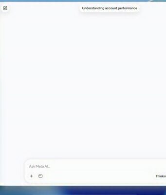 Meta AI Gets a Mac Desktop App for Small Businesses Meta AI on a Mac desktop with an Understanding account performance prompt