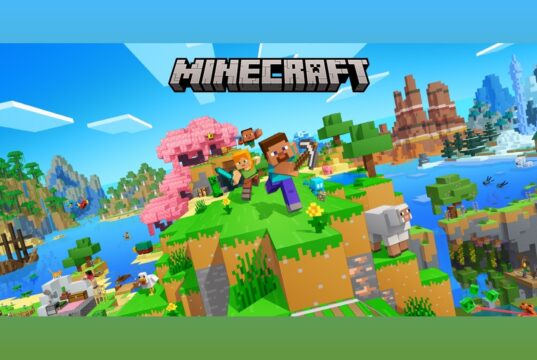 Minecraft Switch 2 official key art for the October 27 release with Vibrant Visuals