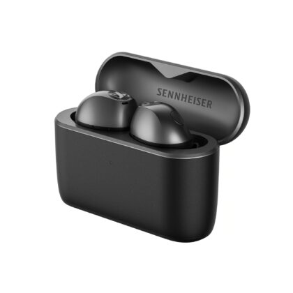 Sennheiser MOMENTUM True Wireless 5 in Graphite with matching charging case