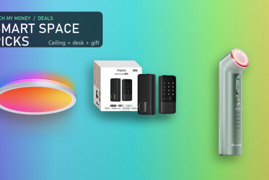 Smart Space Picks: Nanoleaf ceiling light, Aqara smart lock, and Nanoleaf light therapy wand