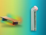 Nanoleaf Smart LED Monitor Stand and 6-in-1 Light Therapy Wand in a Tech My Money editorial product composition