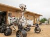 NASA PROMISE rover candidate OPTIMISM, the Perseverance engineering twin, at JPL's Mars Yard