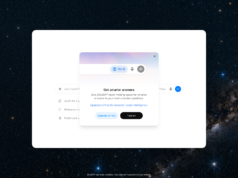 ChatGPT free unlimited text interface with Think button and smarter answers dialog on GPT-5.6 Luna