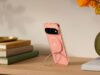 Pixel 11 cases: a matching Pixelsnap case and Ring Stand on a desk