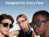 Rogbid VisionW smart glasses worn in three interchangeable frame styles