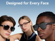 Rogbid VisionW smart glasses worn in three interchangeable frame styles