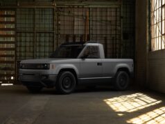 Gray Slate Truck parked in a warehouse with sunlight on the floor