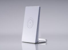 Starlink Router Mini standing on a metal kickstand