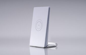 Starlink Mini X kit includes a Router Mini Starlink Router Mini standing on a metal kickstand