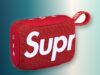 Supreme JBL Go 5 red speaker with rubber box logo