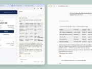 Claude in Chrome Now Carries Your Session to the Desktop Claude in Chrome side panel summarising open invoices next to the same session continuing in the Claude desktop app