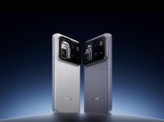 Honor Robot Phone in silver and grey, rear view showing the gimbal camera module