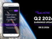 Virgin Galactic Q2 2026 earnings update graphic showing its fully booked spaceflight expeditions page