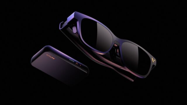 viture-pro-2-product-hero VITURE Pro 2 XR smartglasses and Mobile Dock Mini product photo