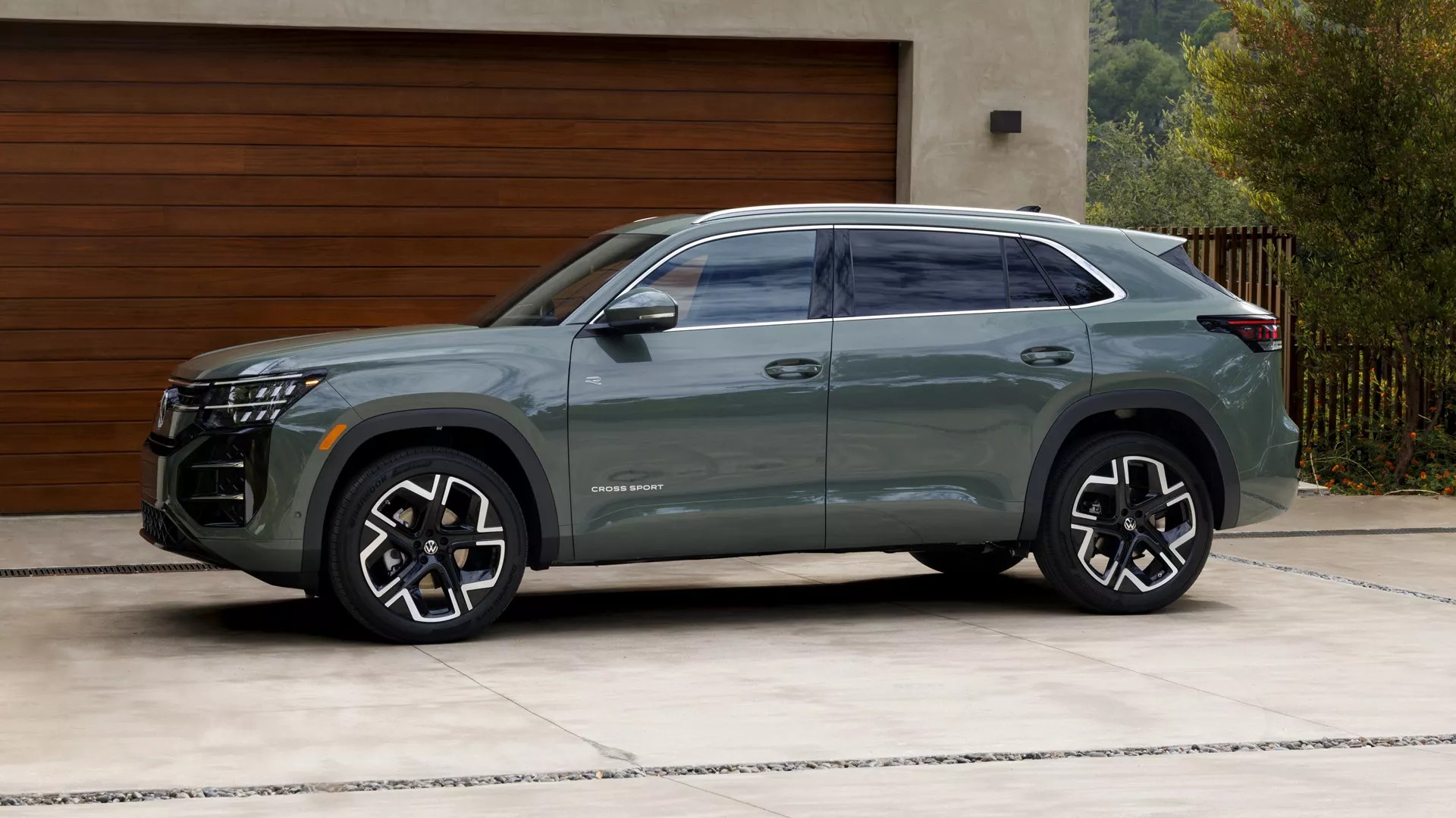2027 Volkswagen Atlas Cross Sport cabin with digital cockpit and large center display