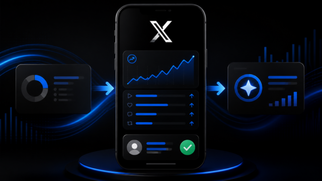 x-original-content-rewards-hero-v1 X Original Content Rewards creator monetization dashboard illustration