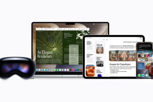 Siri AI running across Apple Vision Pro, MacBook, iPad, iPhone and Apple Watch
